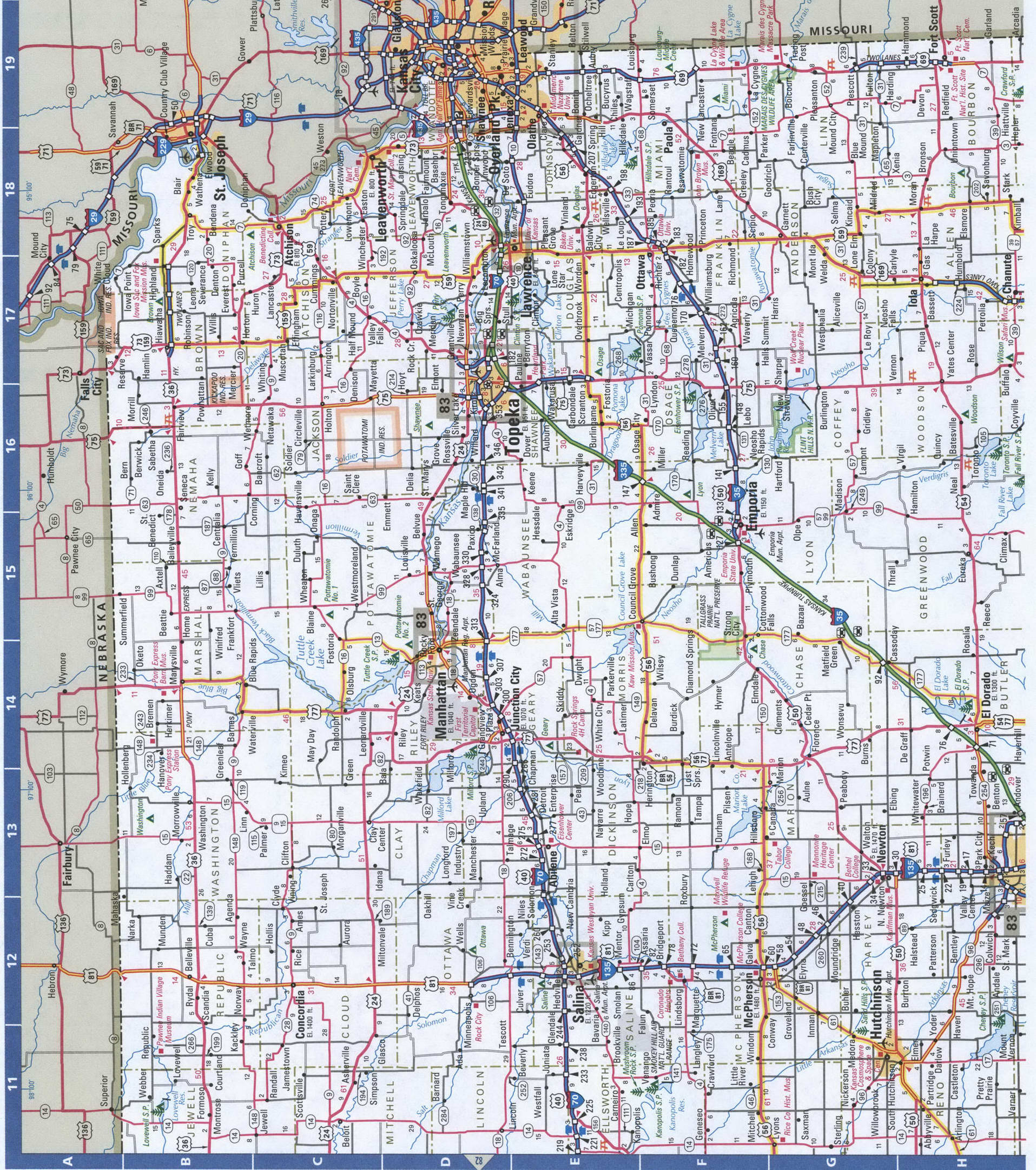 East Kansas map