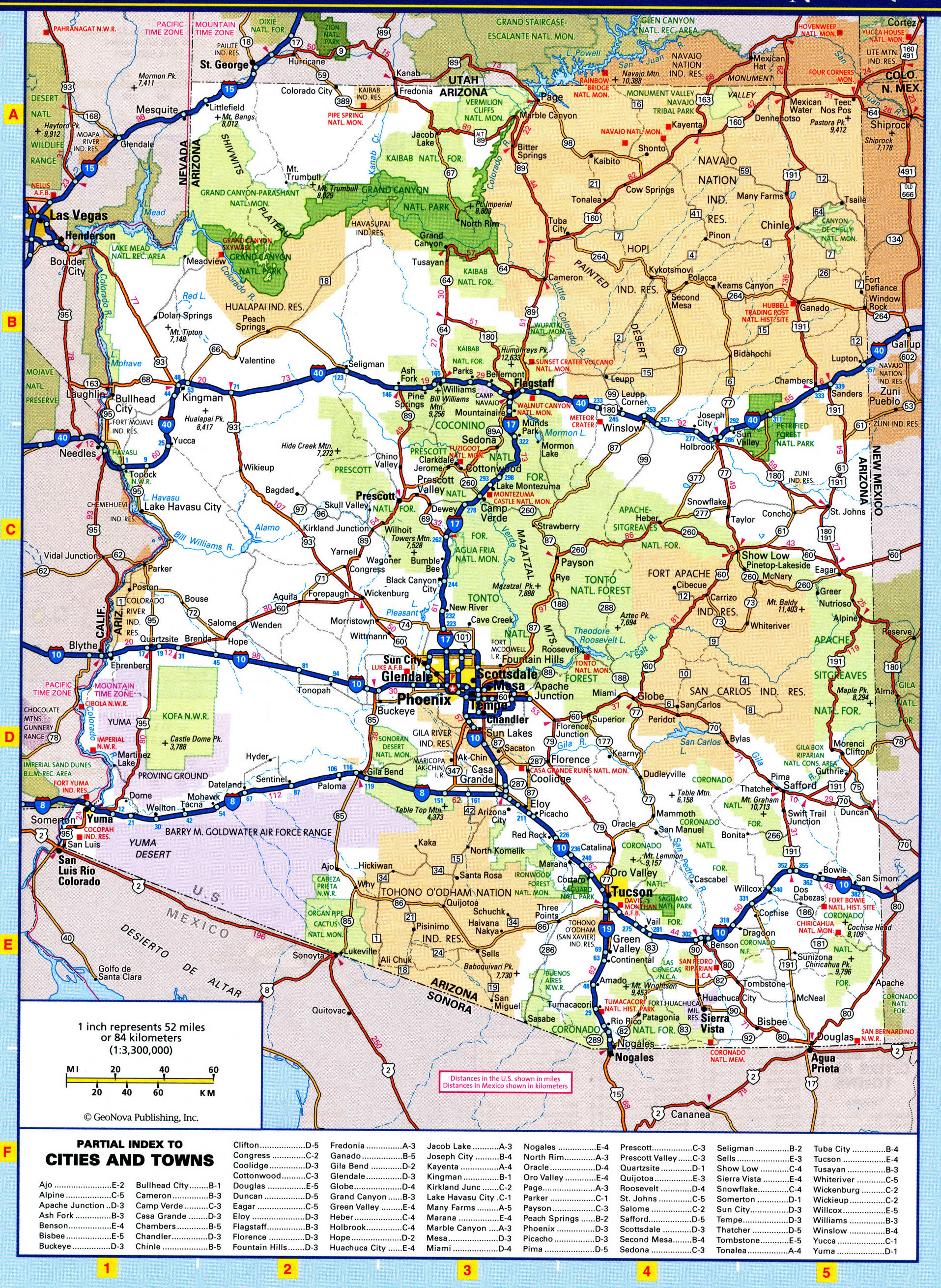 Arizona highway map
