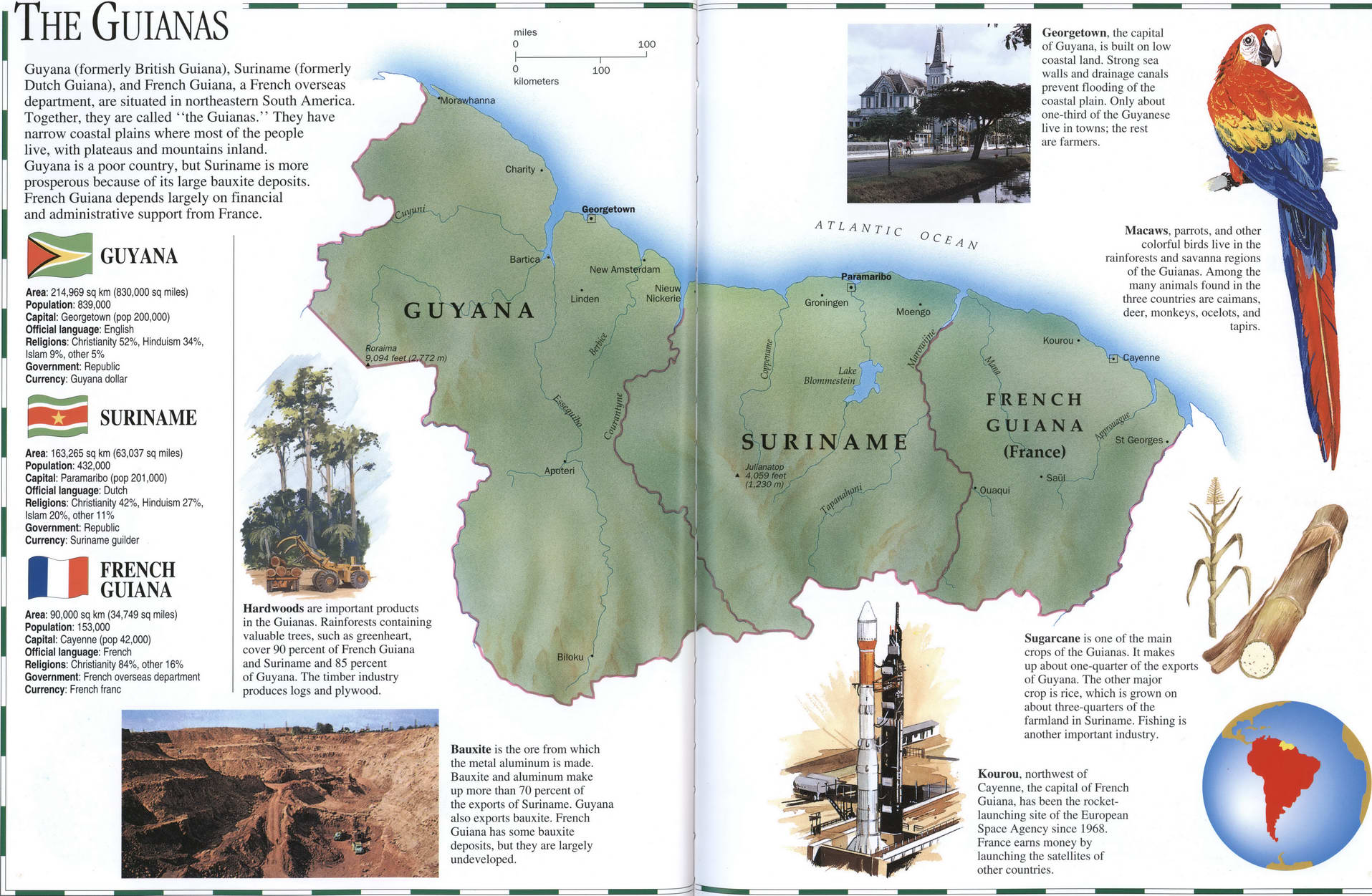 Guyana Geographic Map Free Detailed Printable Geographic Map Of Guyana   8cr 