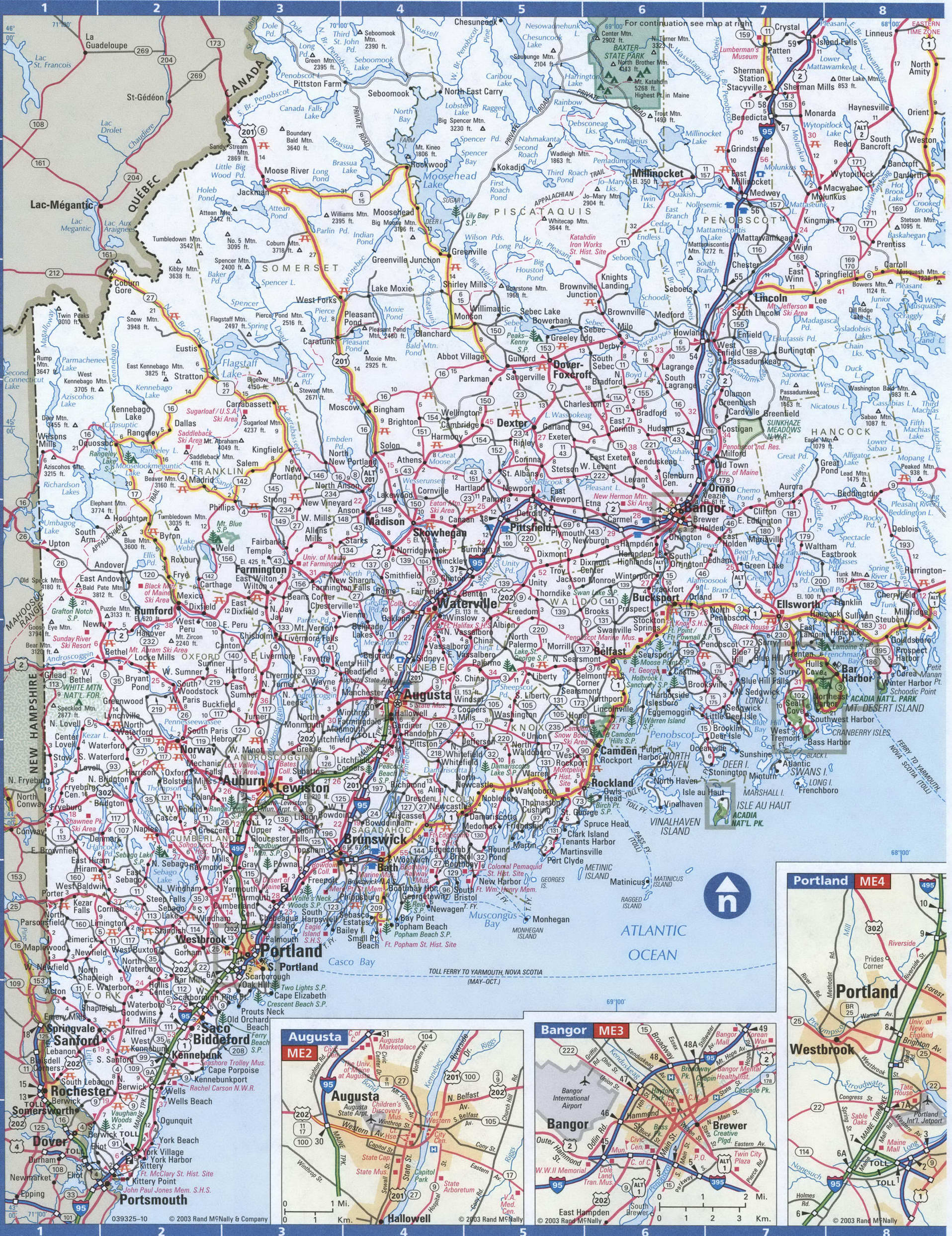 Maine roads map