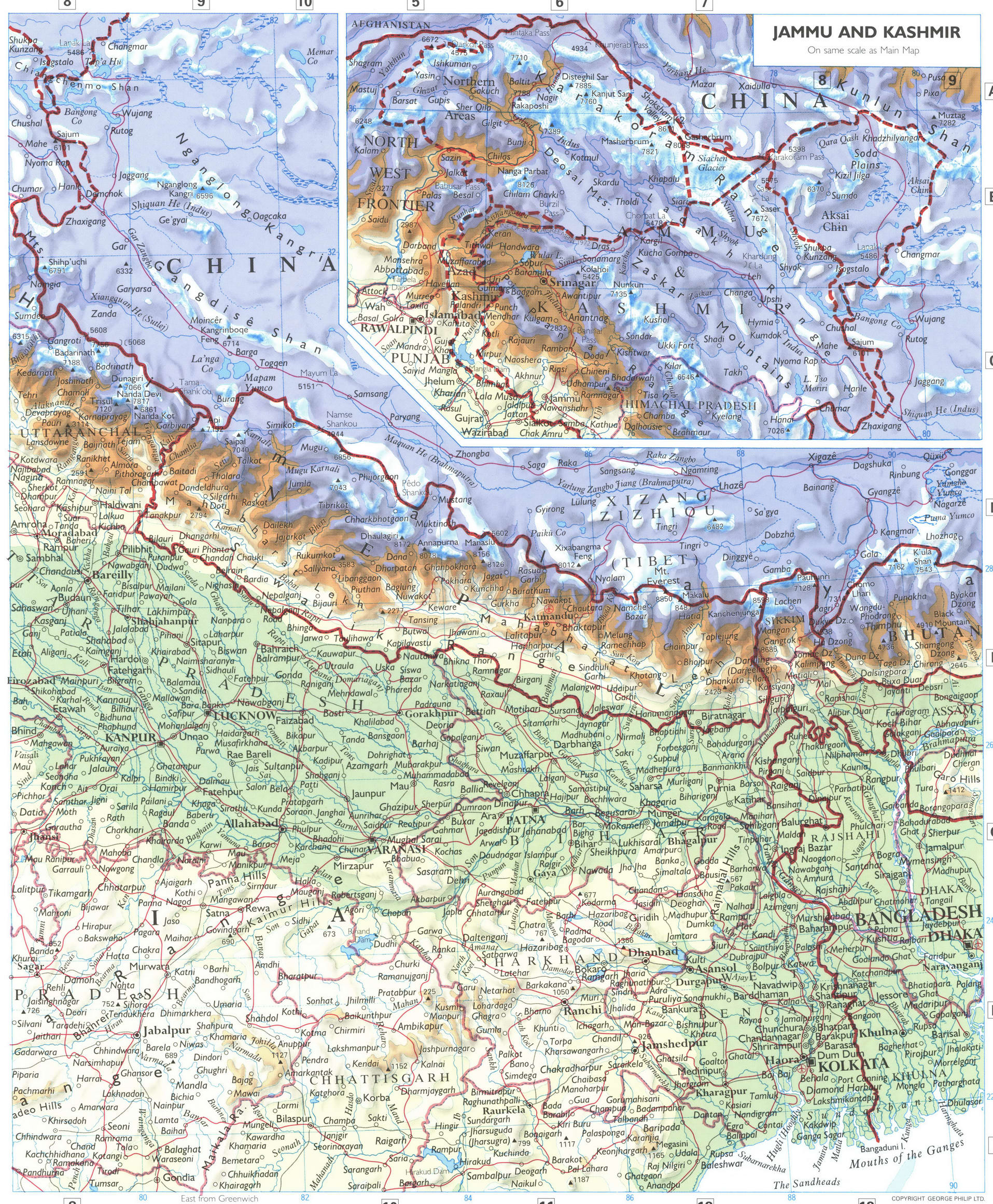 Map of The Indo-Gangetic Plain