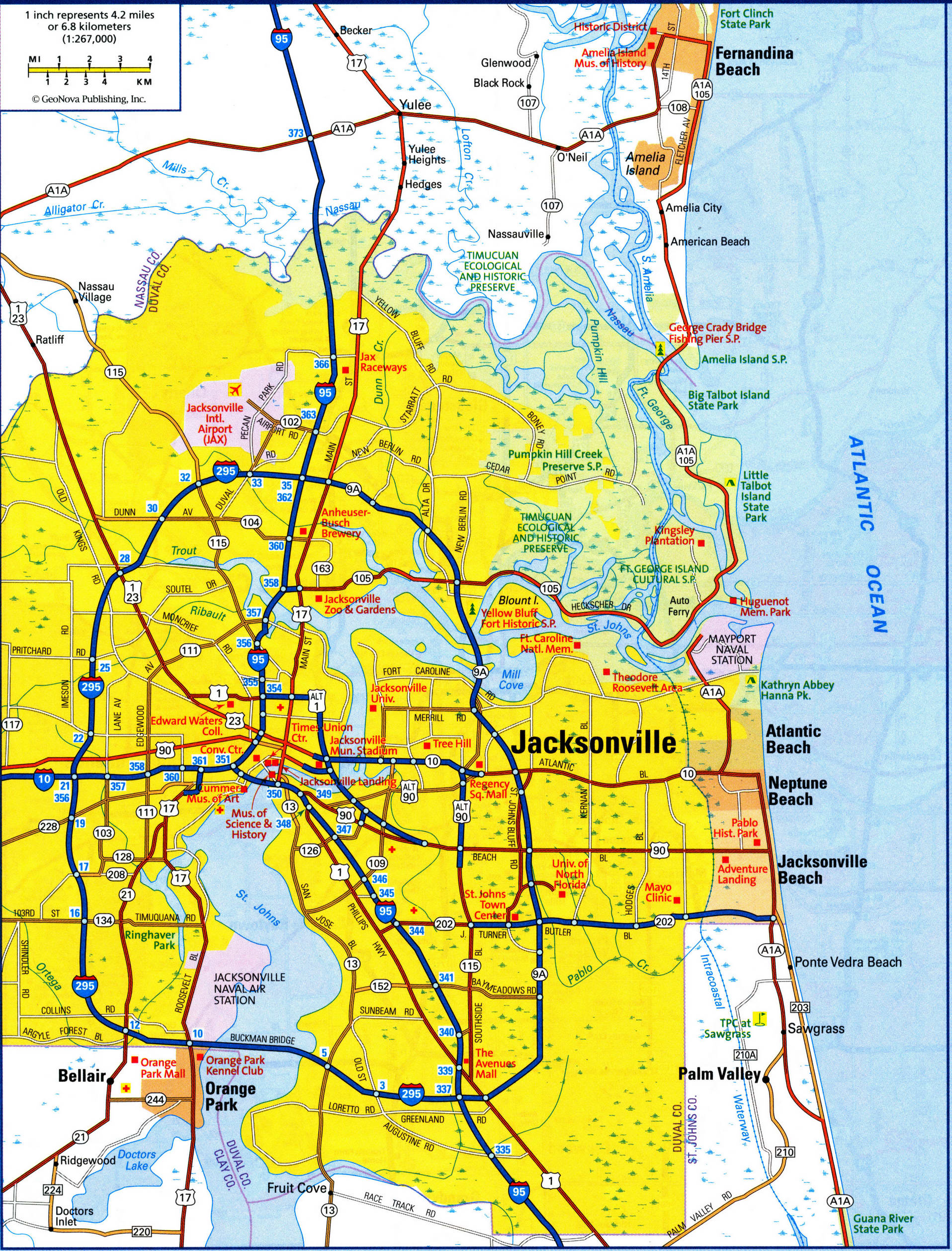 map of Jacksonville city