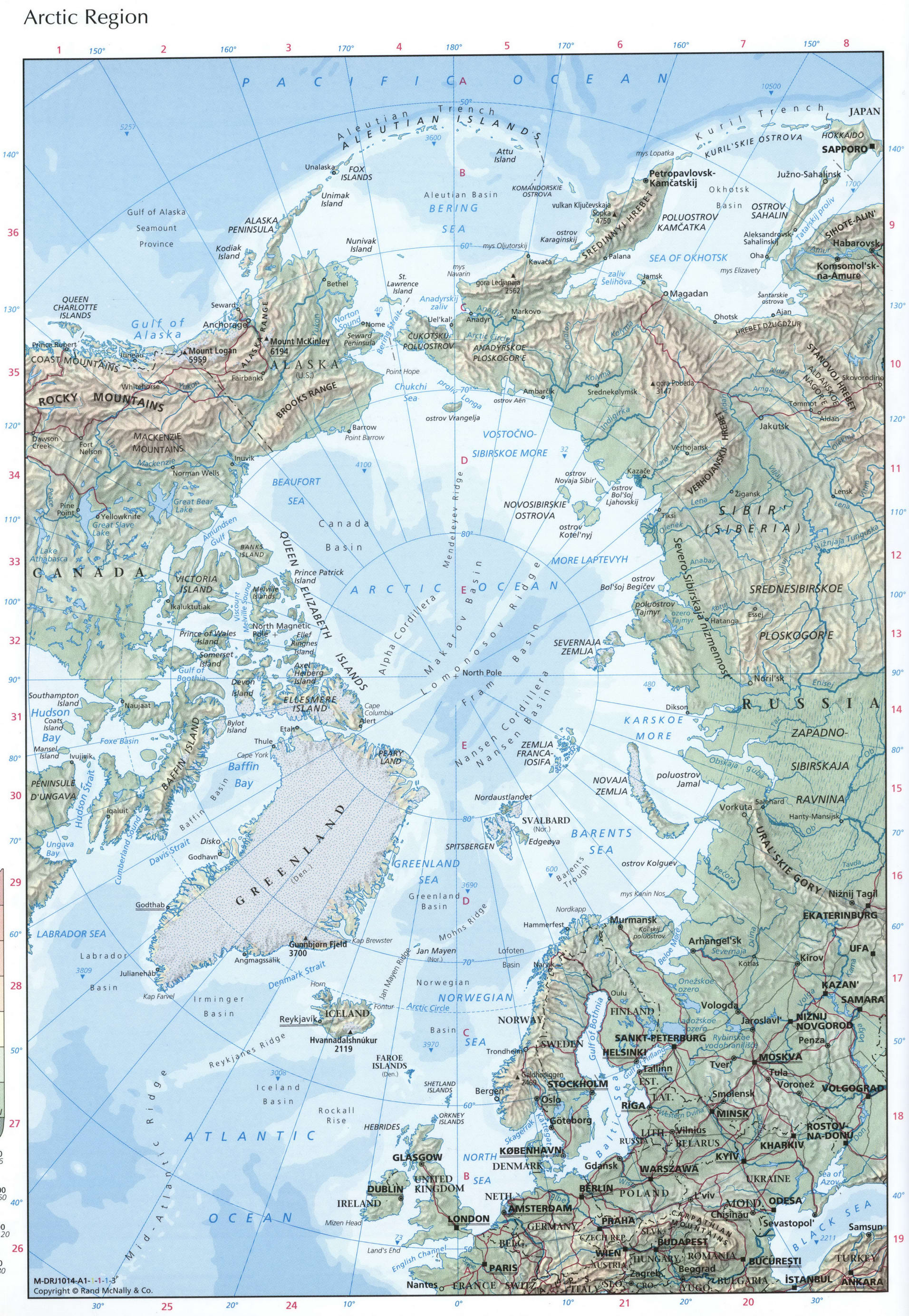 Map Arctic region