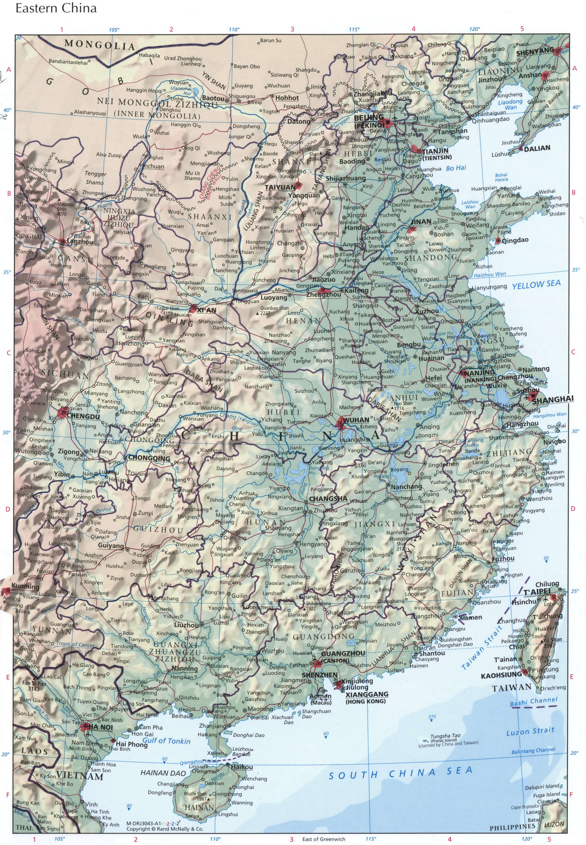 Eastern China map