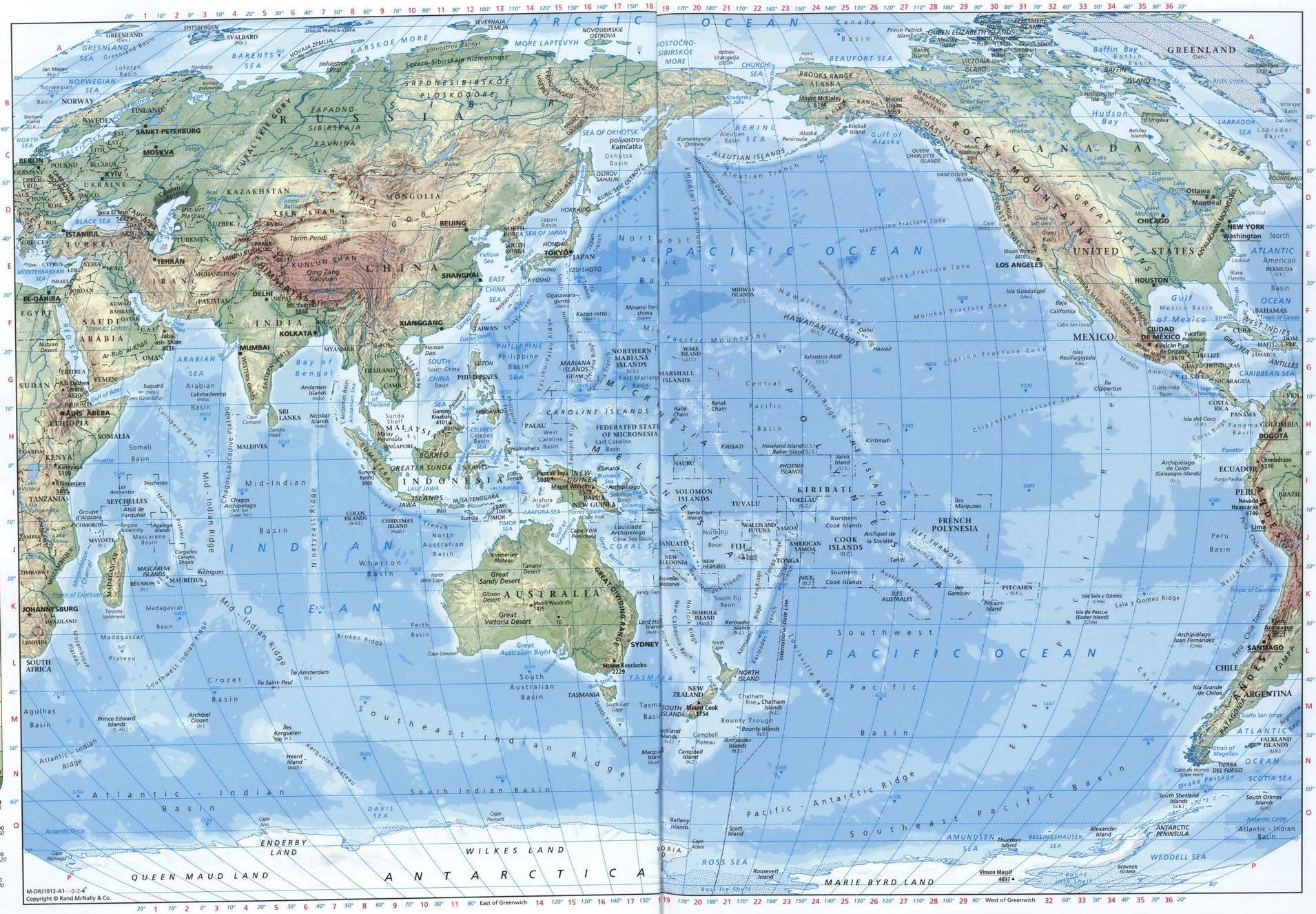 Pacific ocean map