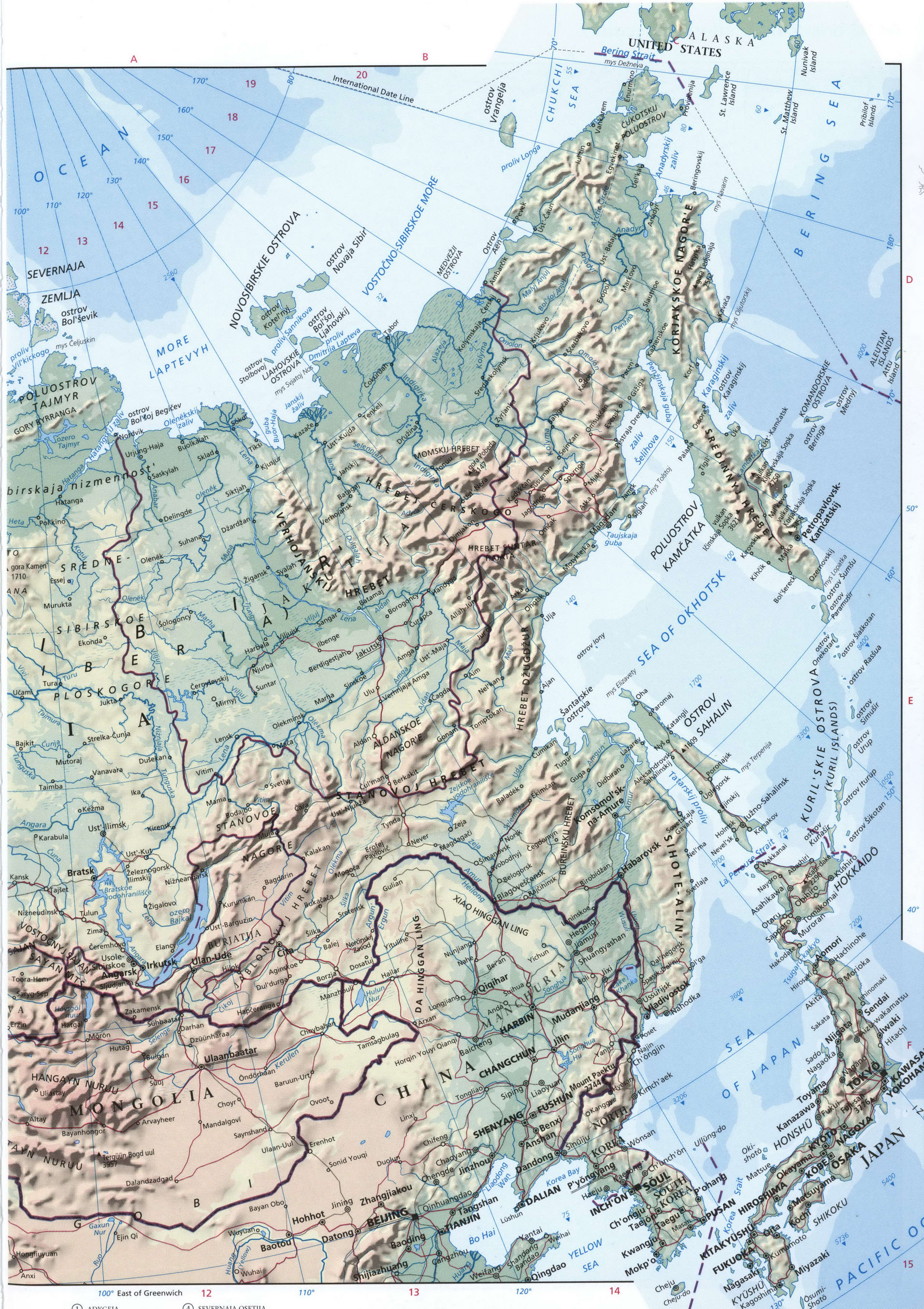 map of russia and north eurasia