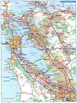 San Francisco tourist map with points of interest