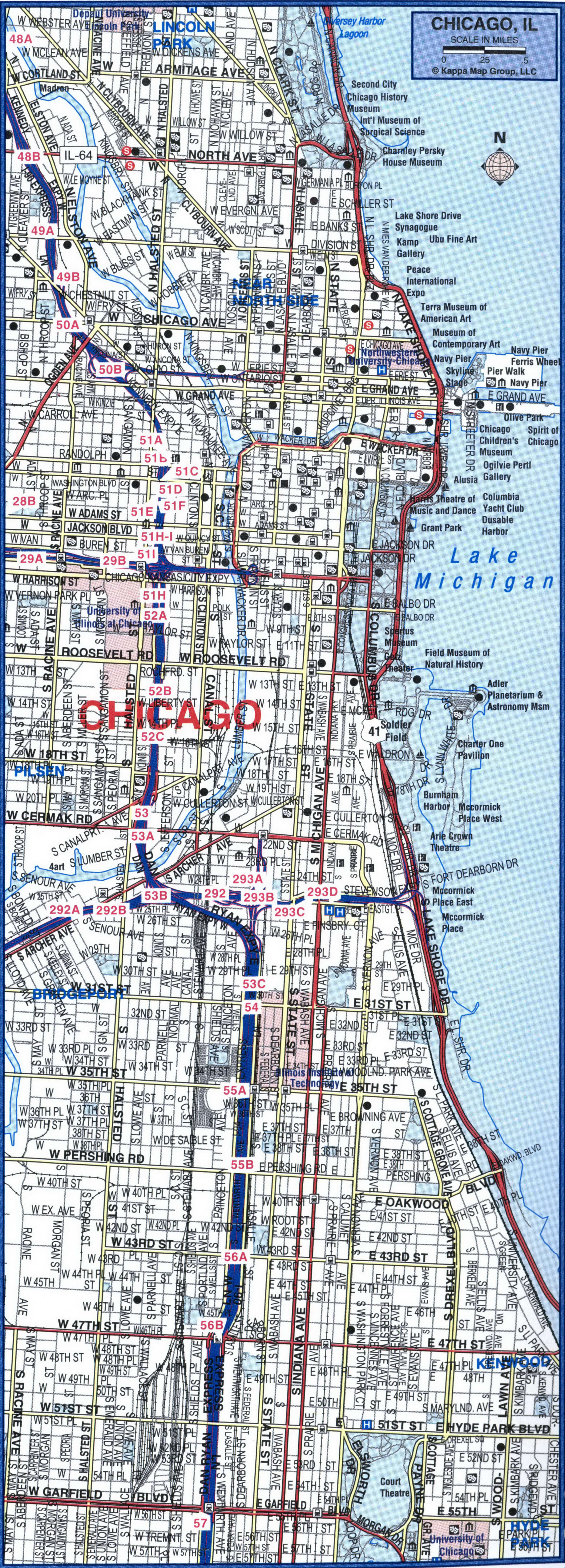 Map of Chicago's regional highways