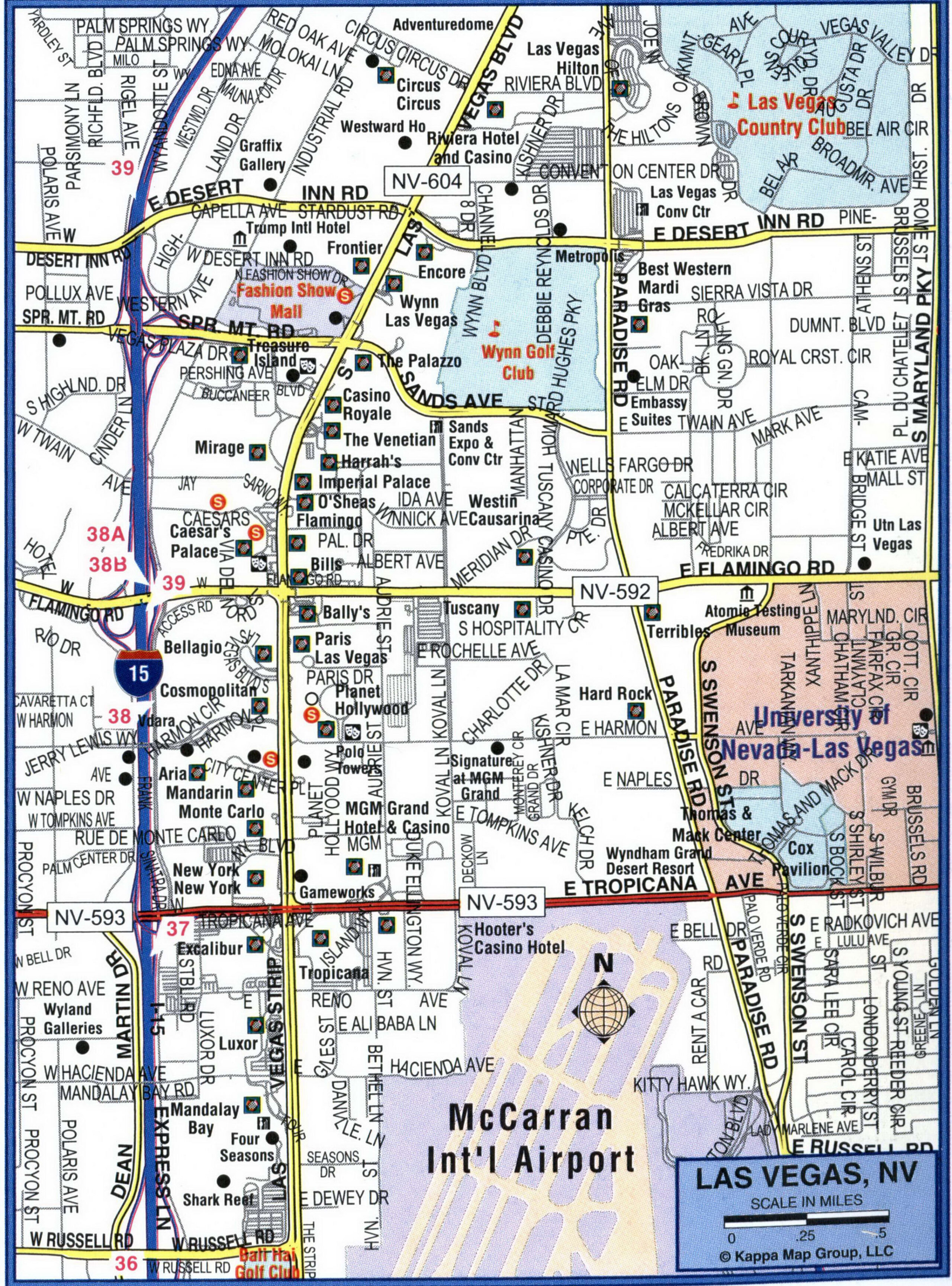 Las Vegas Highways and Roads Map