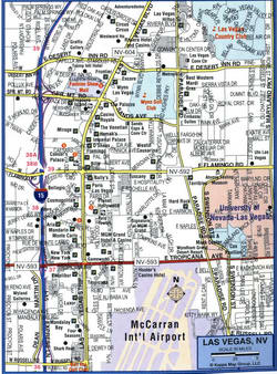Las Vegas Highways and Roads Map
