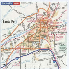 Santa Fe highway and local roads map