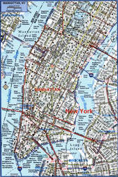New York map of main highways and roads