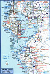 Tampa and surrounding areas map of main highways and roads