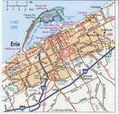 Erie highway and local roads map