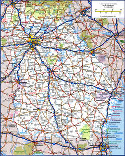 road map of Georgia