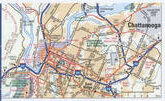 Chattanooga road and highway map