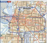 Memphis road and highway map