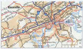 Knoxville road and highway map