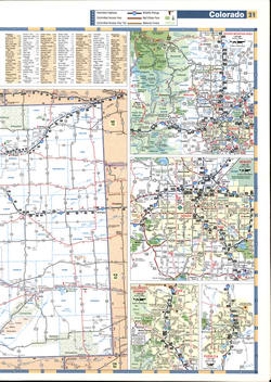 Map of eastern Colorado. Map of the eastern part of the state of Colorado with cities and towns