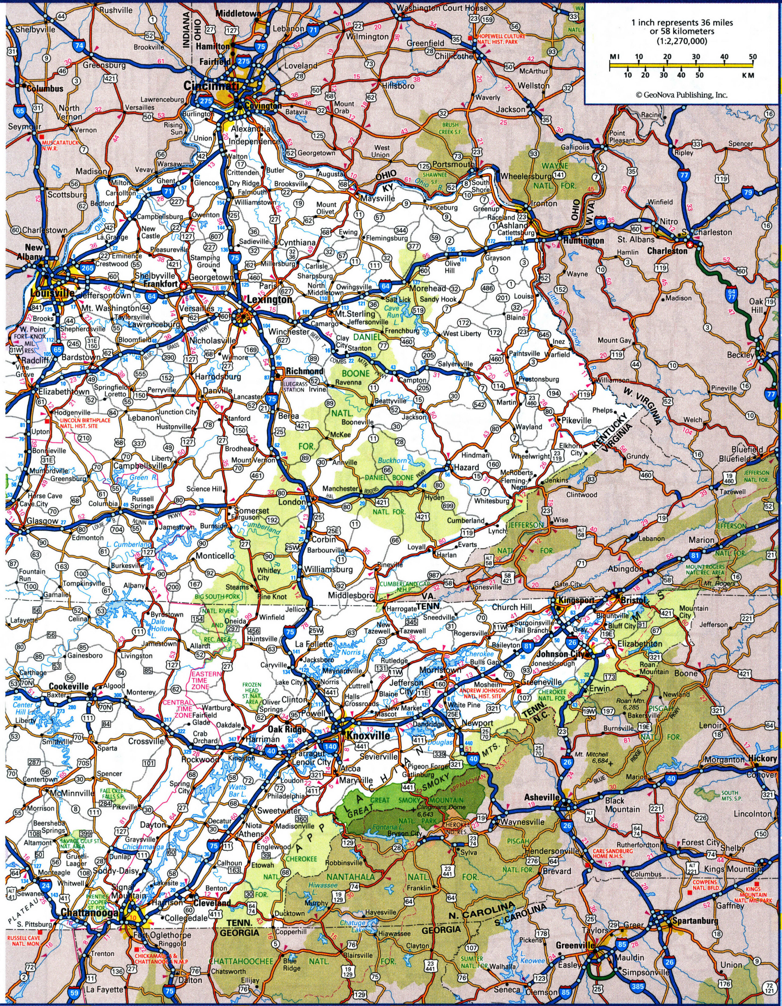 road map of eastern Maine with towns