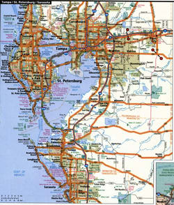 Map of Tampa FL with truck routes