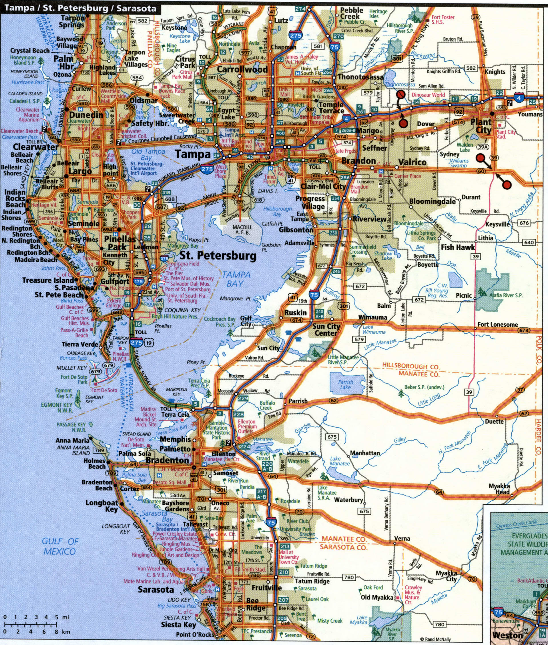 Map of Tampa FL with truck routes