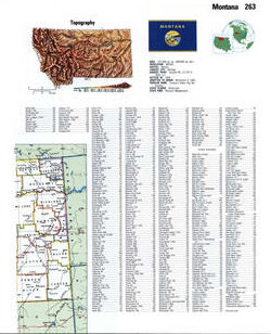 Map of Montana with county lines
