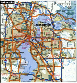 Map of Jacksonville FL with truck routes