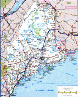 road map of Maine