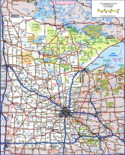 road map of Minnesota