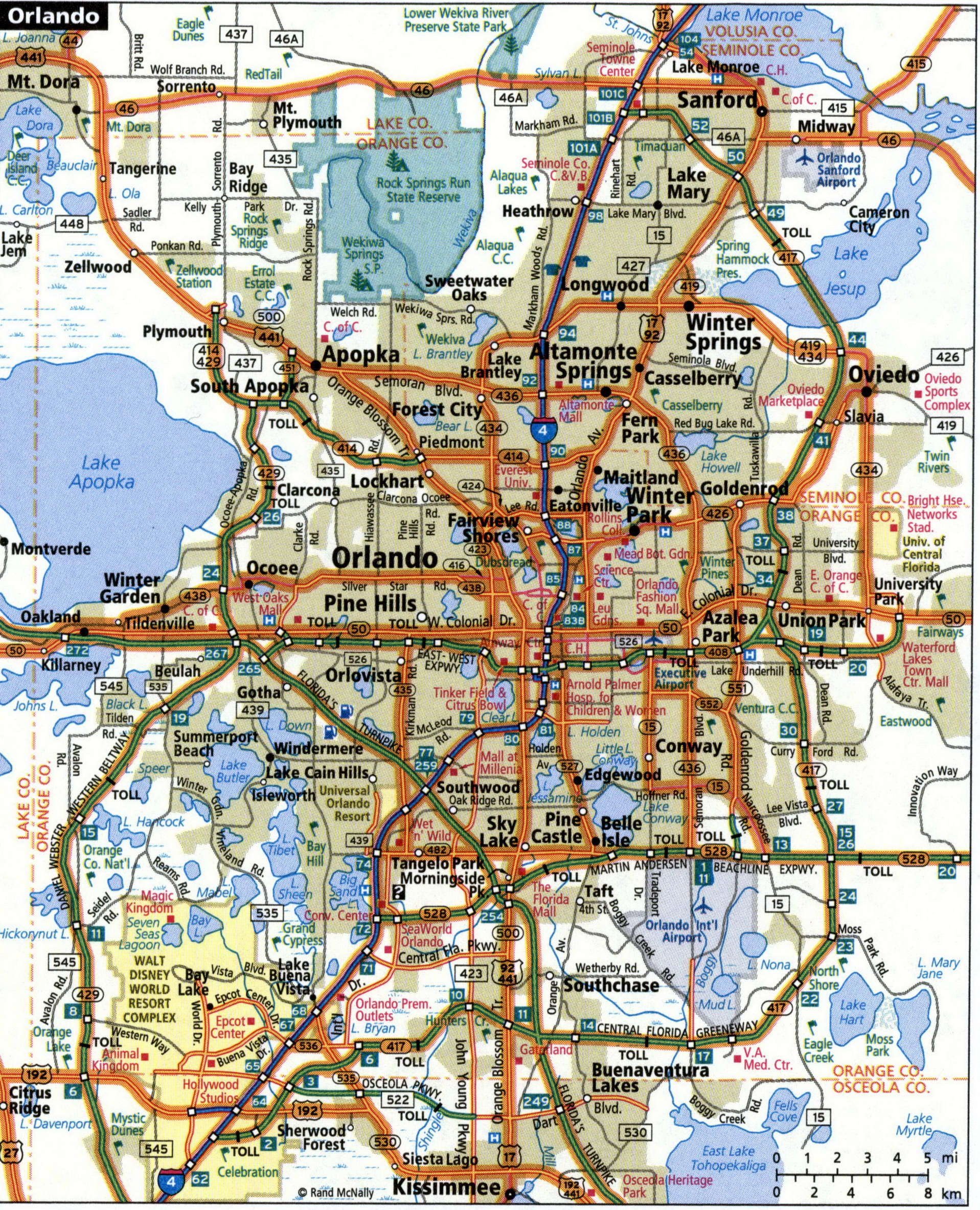 Map of Orlando FL with truck routes