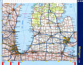 road map of southern Michigan