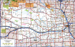 map of the highways and local roads of the state of Nebraska