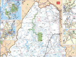 map of northern Maine with towns