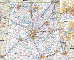 Road map of Alabama