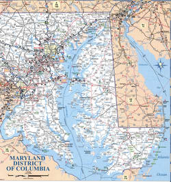 map of eastern Maryland