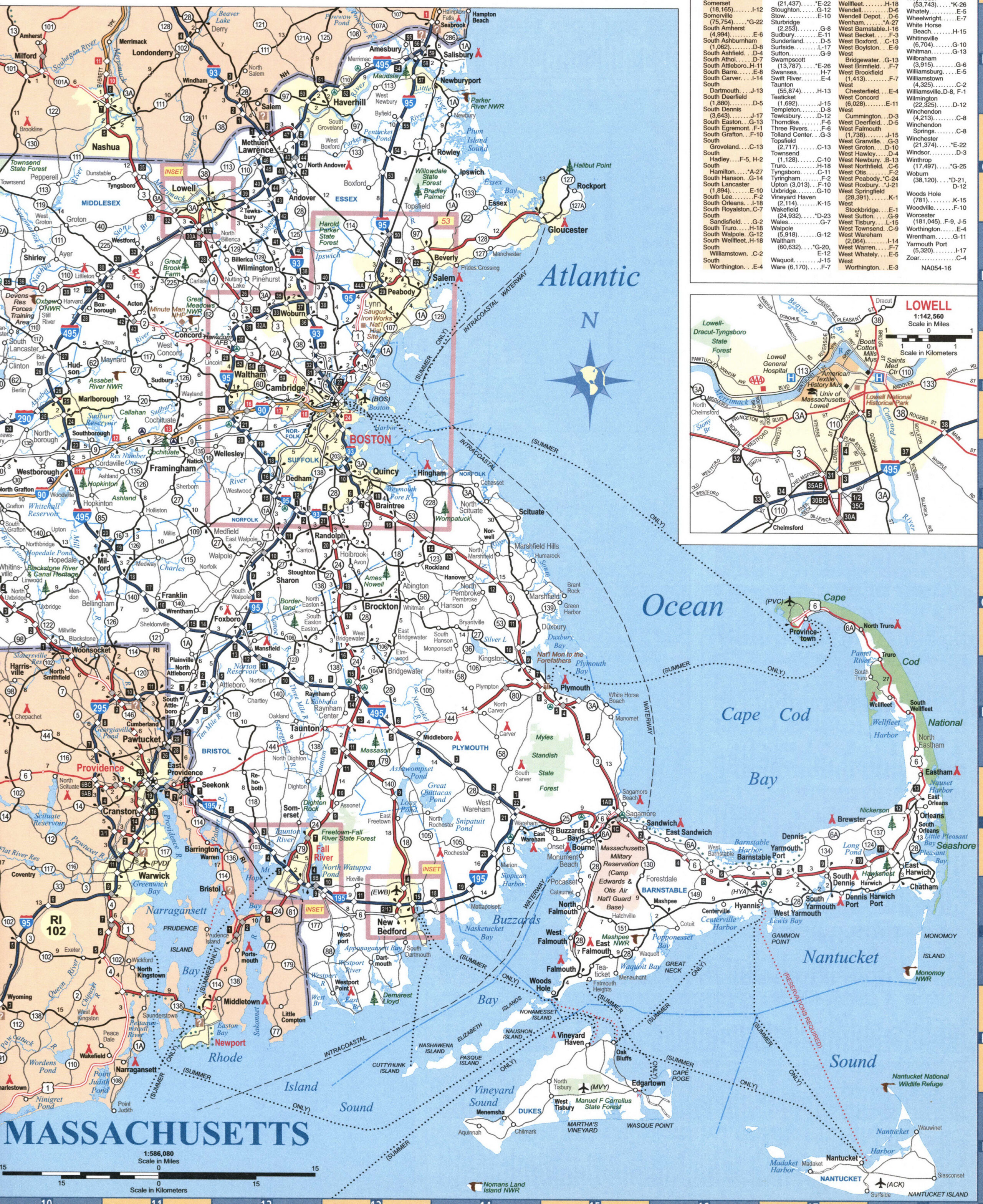 map of eastern Massachusetts