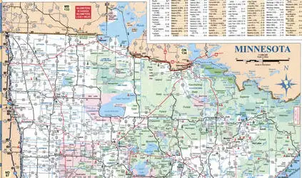 map of northern Minnesota