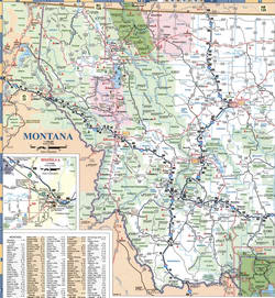 map of western Montana