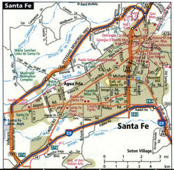 Santa Fe road map with routes for truckers