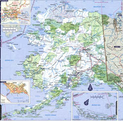Large map of Alaska<br />Alaska's nature reserves on the map