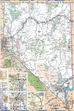 map of Nevada with cities and towns