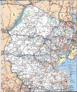 Map of the northern part of New Jersey