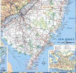 Map of the southern part of the state of New Jersey