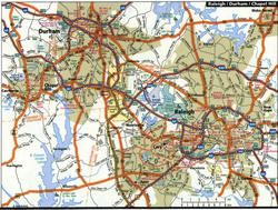 Durham road map with routes for truckers