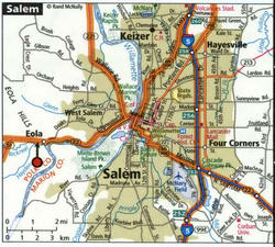 Salem road map with routes for truckers
