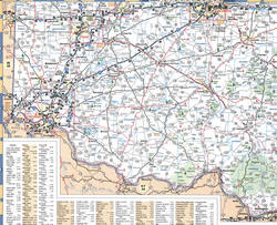 Detailed map of the southwest of Ohio with cities and roads