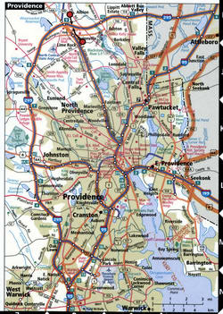 Providence map with trucker roads