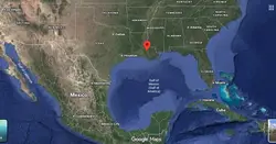 Where is the city of Baton Rouge (Louisiana) located on the map of the USA?