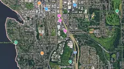 Tourist map of downtown Bellevue, Washington